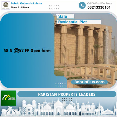 Residential Plot for Sale in Phase 2 - N Block -  Bahria Orchard, Lahore - (BP-182297)