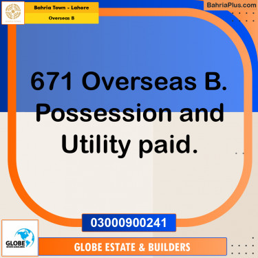 Residential Plot for Sale in Overseas B -  Bahria Town, Lahore - (BP-182347)