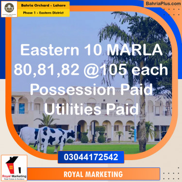 Residential Plot for Sale in Phase 1 - Eastern District -  Bahria Orchard, Lahore - (BP-182353)