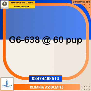 Residential Plot for Sale in Phase 4 - G6 Block -  Bahria Orchard, Lahore - (BP-182372)