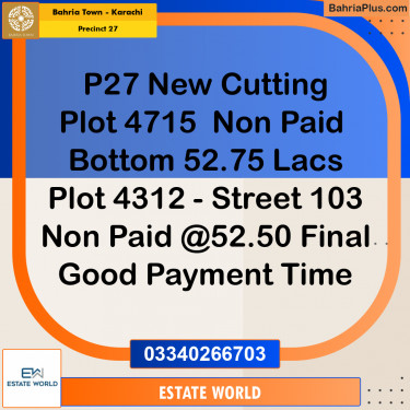 Residential Plot for Sale in Precinct 27 -  Bahria Town, Karachi - (BP-182469)