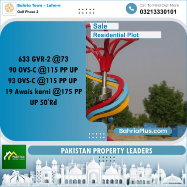 Residential Plot for Sale in Golf Phase 2 -  Bahria Town, Lahore - (BP-182585)