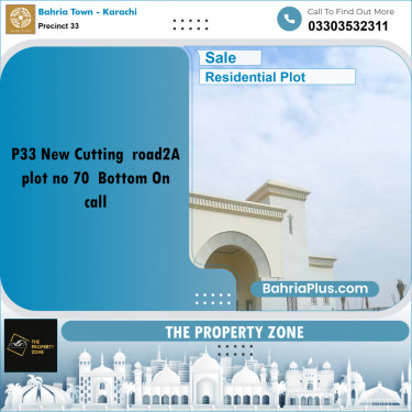 Residential Plot for Sale in Precinct 33 -  Bahria Town, Karachi - (BP-182606)