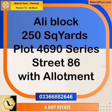 125 Sq. Yards Residential Plot for Sale in Precinct 12 - Ali Block -  Bahria Town, Karachi - (BP-182774)