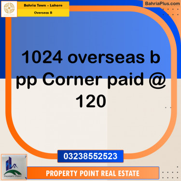 Residential Plot for Sale in Overseas B -  Bahria Town, Lahore - (BP-182891)