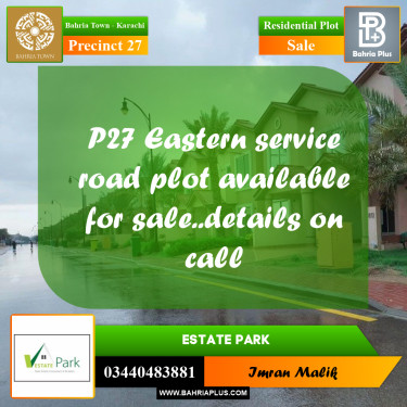 Residential Plot for Sale in Precinct 27 -  Bahria Town, Karachi - (BP-182892)