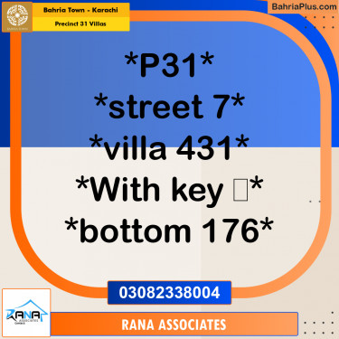 Residential Plot for Sale in Precinct 31 Villas -  Bahria Town, Karachi - (BP-182972)