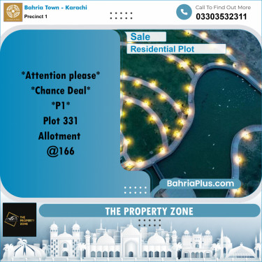 250 Sq. Yards Residential Plot for Sale in Precinct 1 -  Bahria Town, Karachi - (BP-182995)