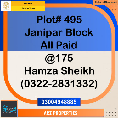 Residential Plot for Sale in Bahria Town, Lahore - (BP-183133)