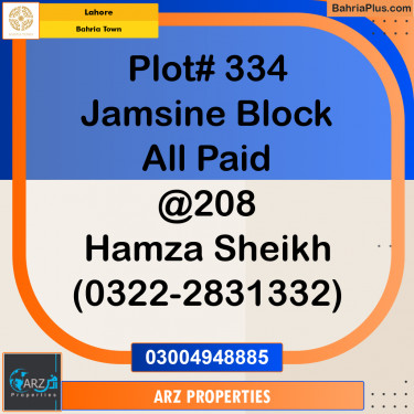 Residential Plot for Sale in Bahria Town, Lahore - (BP-183135)