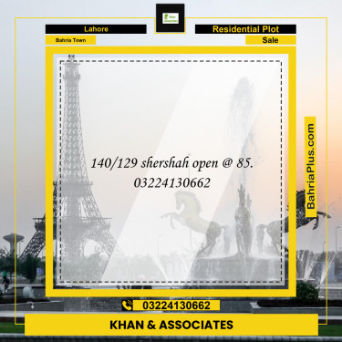 Residential Plot for Sale in Bahria Town, Lahore - (BP-183196)
