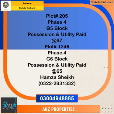 Residential Plot for Sale in Bahria Orchard, Lahore - (BP-183208)