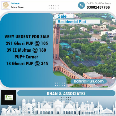 Residential Plot for Sale in Bahria Town, Lahore - (BP-183253)