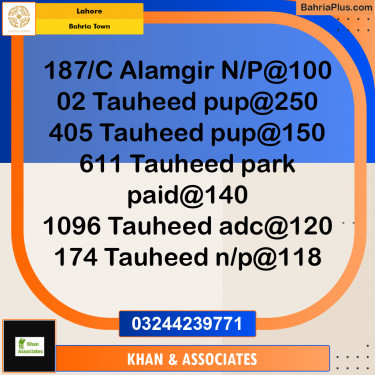 Residential Plot for Sale in Bahria Town, Lahore - (BP-183263)