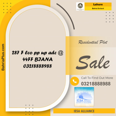 Residential Plot for Sale in Bahria Orchard, Lahore - (BP-183272)