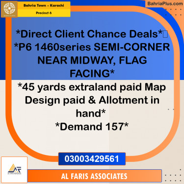 250 Sq. Yards Residential Plot for Sale in Precinct 6 -  Bahria Town, Karachi - (BP-183339)