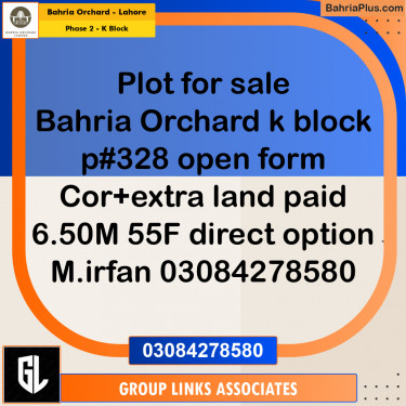 Residential Plot for Sale in Phase 2 - K Block -  Bahria Orchard, Lahore - (BP-183441)
