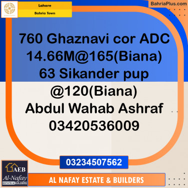 Residential Plot for Sale in Bahria Town, Lahore - (BP-183545)