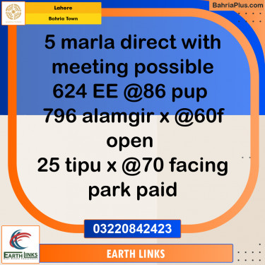 Residential Plot for Sale in Bahria Town, Lahore - (BP-183582)