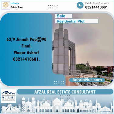 Residential Plot for Sale in Bahria Town, Lahore - (BP-183596)