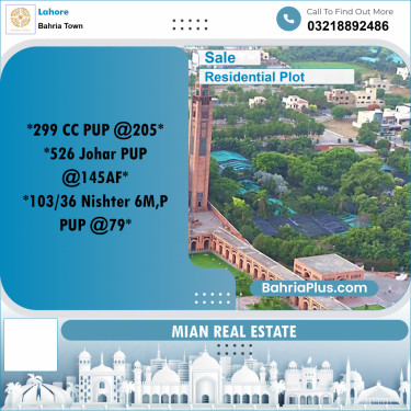 Residential Plot for Sale in Bahria Town, Lahore - (BP-183648)