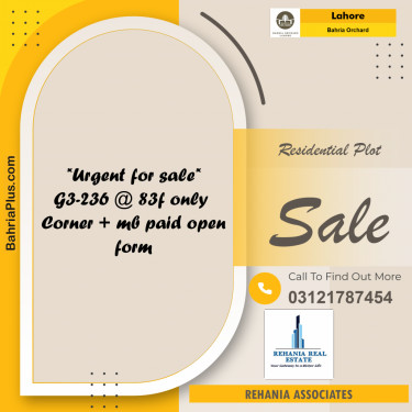 Residential Plot for Sale in Bahria Orchard, Lahore - (BP-183699)