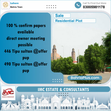 Residential Plot for Sale in Bahria Town, Lahore - (BP-183729)