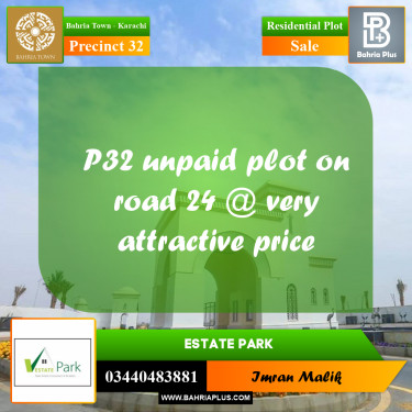 250 Sq. Yards Residential Plot for Sale in Precinct 32 -  Bahria Town, Karachi - (BP-183775)