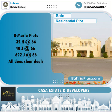 Residential Plot for Sale in Bahria Orchard, Lahore - (BP-183779)