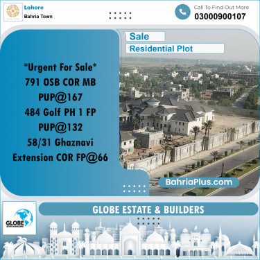 Residential Plot for Sale in Bahria Town, Lahore - (BP-183808)