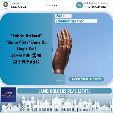 Residential Plot for Sale in Bahria Orchard, Lahore - (BP-183832)
