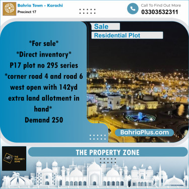 Residential Plot for Sale in Precinct 17 -  Bahria Town, Karachi - (BP-183868)