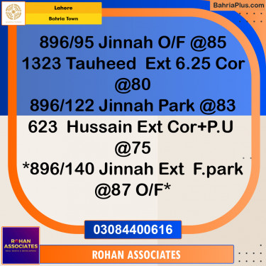Residential Plot for Sale in Bahria Town, Lahore - (BP-183962)