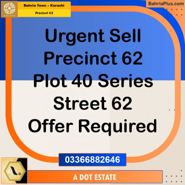 Residential Plot for Sale in Precinct 62 -  Bahria Town, Karachi - (BP-183974)