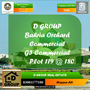 Commercial Plot for Sale in Phase 4 - G3 Commercial -  Bahria Orchard, Lahore - (BP-184011)