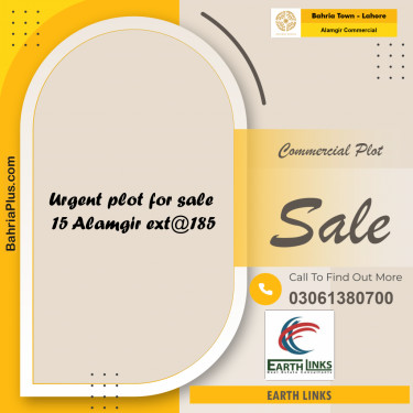 Commercial Plot for Sale in Alamgir Commercial -  Bahria Town, Lahore - (BP-184032)