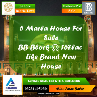 Residential Plot for Sale in Bahria Town, Lahore - (BP-184044)