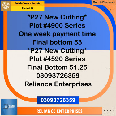 Residential Plot for Sale in Precinct 27 -  Bahria Town, Karachi - (BP-184050)