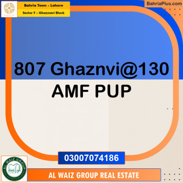 Residential Plot for Sale in Sector F - Ghaznavi Block -  Bahria Town, Lahore - (BP-184079)
