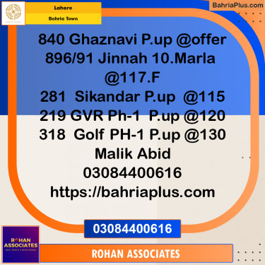 Residential Plot for Sale in Bahria Town, Lahore - (BP-184126)