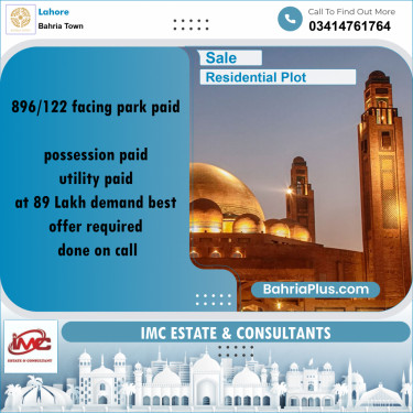 Residential Plot for Sale in Bahria Town, Lahore - (BP-184128)