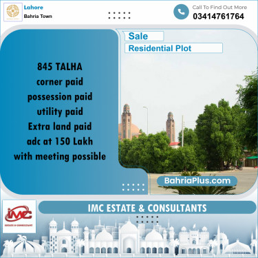 Residential Plot for Sale in Bahria Town, Lahore - (BP-184134)