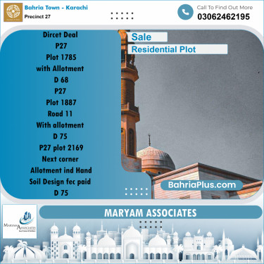 Residential Plot for Sale in Precinct 27 -  Bahria Town, Karachi - (BP-184164)