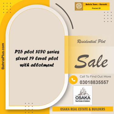 125 Sq. Yards Residential Plot for Sale in Precinct 25 -  Bahria Town, Karachi - (BP-184196)