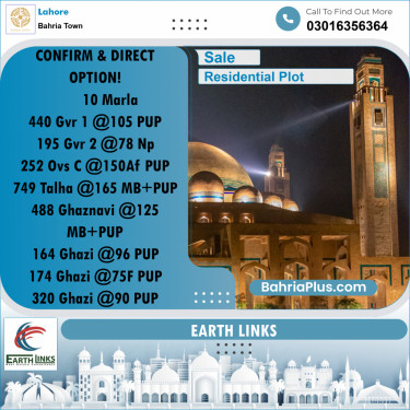 Residential Plot for Sale in Bahria Town, Lahore - (BP-184198)