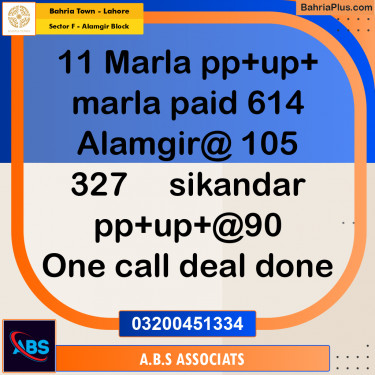 Residential Plot for Sale in Sector F - Alamgir Block -  Bahria Town, Lahore - (BP-184206)