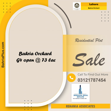 Residential Plot for Sale in Bahria Orchard, Lahore - (BP-184230)