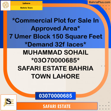 Commercial Plot for Sale in Bahria Town, Lahore - (BP-184295)