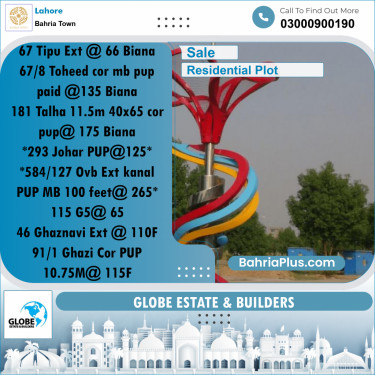 Residential Plot for Sale in Bahria Town, Lahore - (BP-184317)