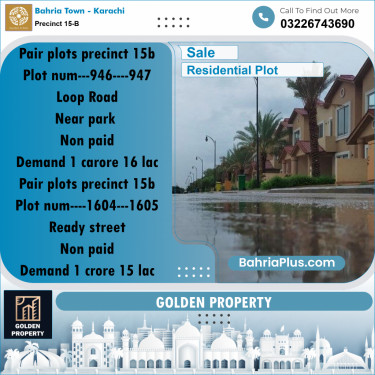 125 Sq. Yards Residential Plot for Sale in Precinct 15-B -  Bahria Town, Karachi - (BP-184322)
